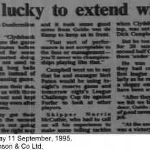 The Courier Report 11/09/1995 (Clydebank(h))