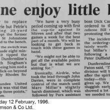 The Courier Report 12/02/1996 (Airdrieonians(a))