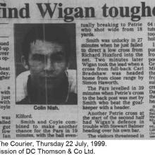The Courier Report 22/07/1999 (WiganAthletic(h))