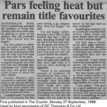 The Courier Report 27/09/1999 (AyrUnited(h))