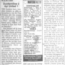 Match Report 01/10/1999 (AyrUnited(h))