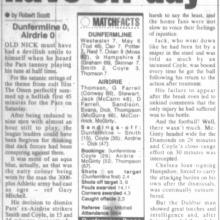 Match Report 22/10/1999 (Airdrieonians(h))