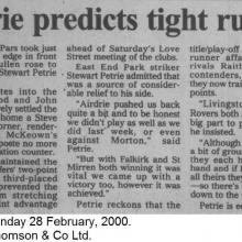 The Courier Report 28/02/2000 (Airdrieonians(a))