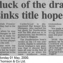 The Courier Report 01/05/2000 (Airdrieonians(h))