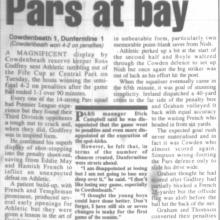 Match Report 30/07/1999 (Cowdenbeath(a))