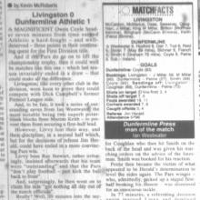 Match Report 10/09/1999 (Livingston(a))